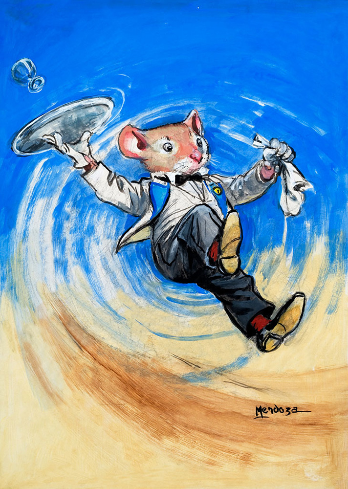 Waiter Catastrophe (Original) (Signed) art by Town Mouse and Country Mouse (Mendoza) at The Illustration Art Gallery