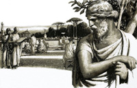 Plato in the Garden of Academos (Original) (Signed)