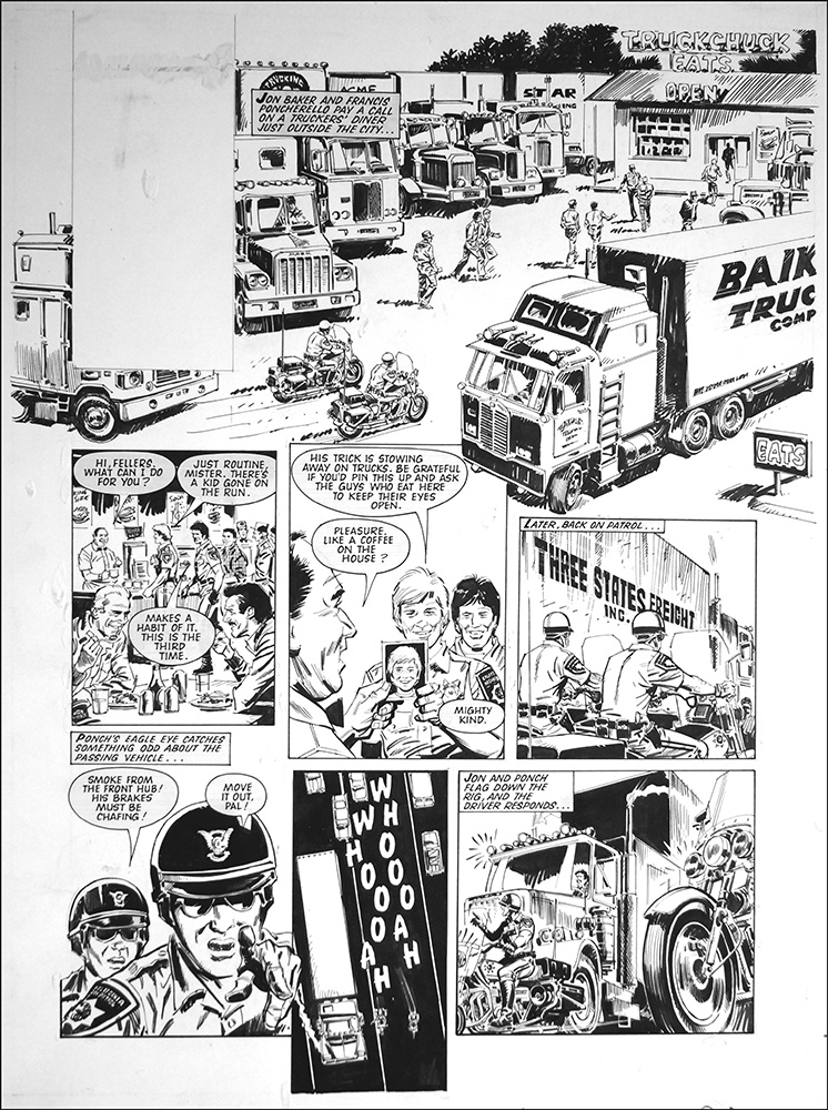 CHiPS - Baikie Trucking (Original) art by CHiPS (Barrie Mitchell) Art at The Illustration Art Gallery