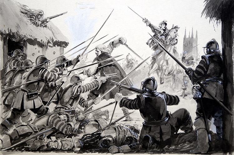 Worcester Royalist Charge - English Civil War (Original) by Will Nickless at The Illustration Art Gallery