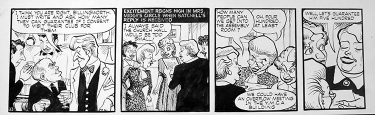Mr Midge's Bodyguard daily strip 33 (Original) by Ronald Niebour Art at The Illustration Art Gallery