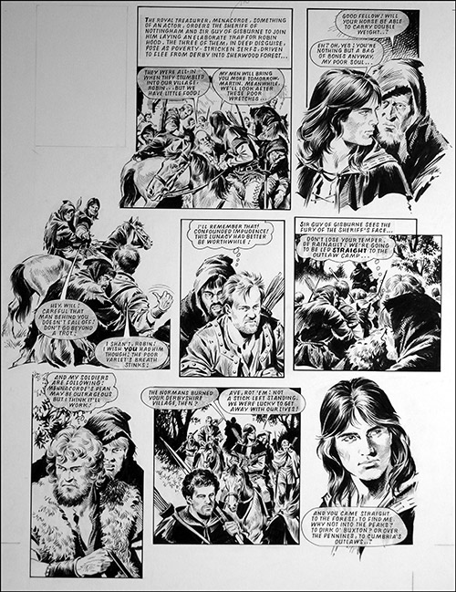 Robin of Sherwood: My Lord Menancorde (TWO pages) (Originals) by Robin of Sherwood (Mike Noble) Art at The Illustration Art Gallery