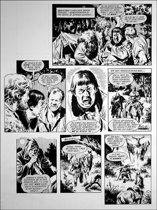 Robin of Sherwood: My Cousin Is The King (TWO pages) (Originals) by Robin of Sherwood (Mike Noble) Art at The Illustration Art Gallery