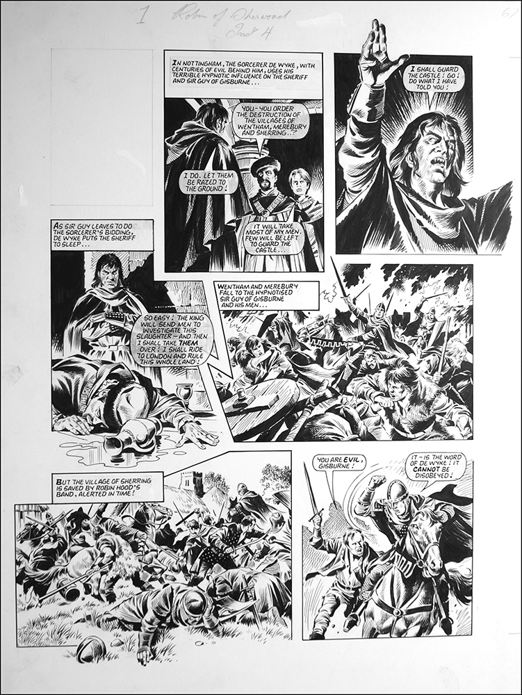 Robin of Sherwood - Wyke Beast (TWO pages) (Originals) art by Robin of Sherwood (Mike Noble) Art at The Illustration Art Gallery