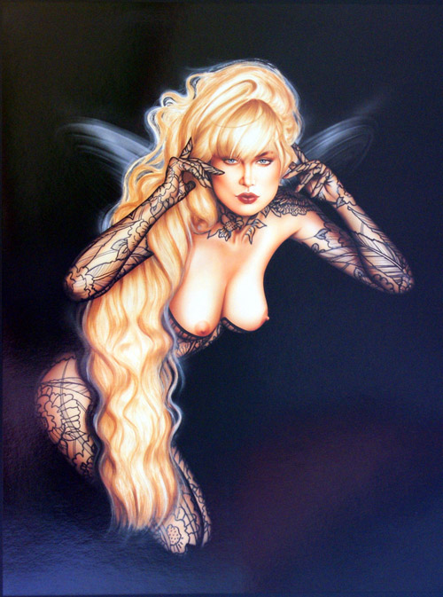 Dark Angel (Limited Edition Print) by Olivia at The Illustration Art Gallery