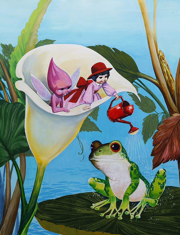 Sally and the Rain Fairies (Original) art by Jose Ortiz Art at The Illustration Art Gallery