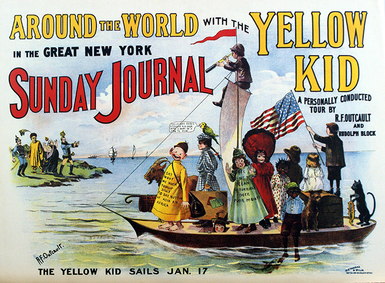 Around the World with the Yellow Kid (Print) by R F Outcault at The Illustration Art Gallery