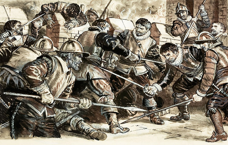 The Mercenaries: The Green Brigade (Original) by Ken Petts at The Illustration Art Gallery