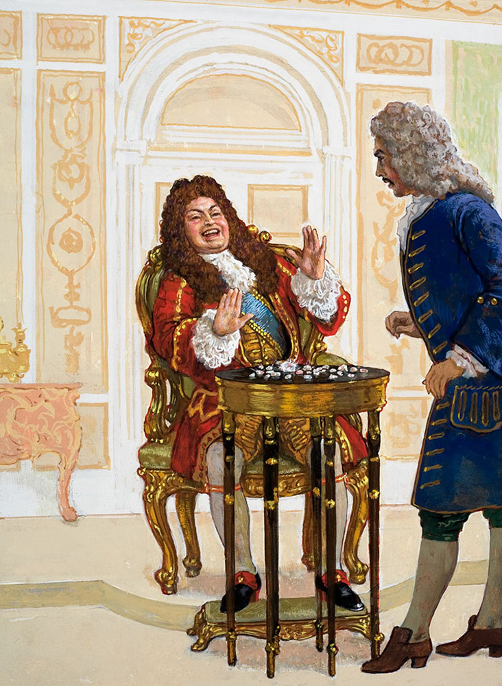 King Louis XIV and the Evil Eye (Original) art by Ken Petts Art at The Illustration Art Gallery
