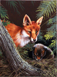 Fox and cub (Original)