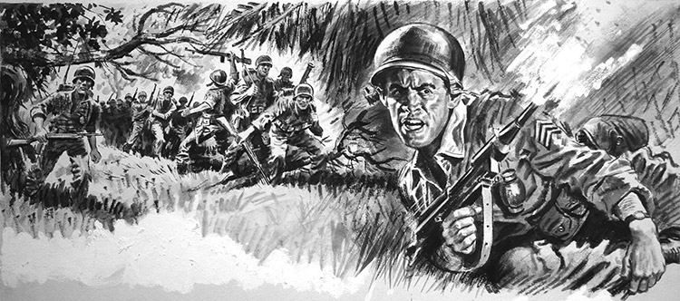 Ambush in Viet Nam (Original) by Edwin Phillips Art at The Illustration Art Gallery