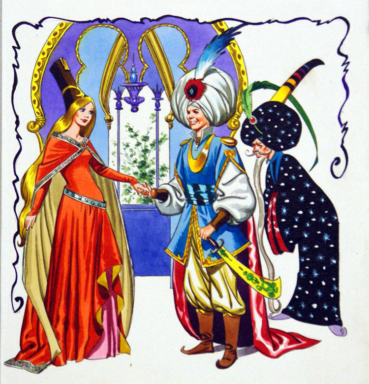 Princess Marigold: Too Many Turbans (Original) by Princess Marigold (Quinto) at The Illustration Art Gallery