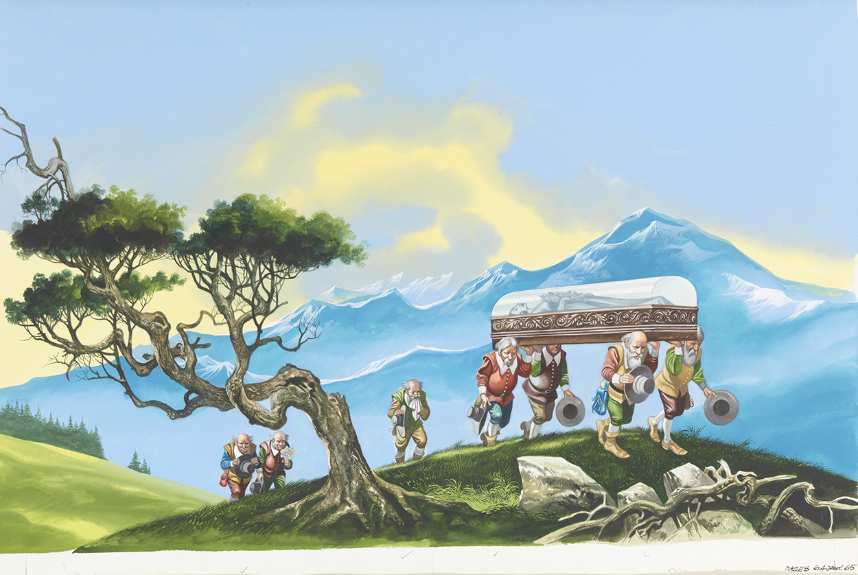 Snow White: The Seven Dwarfs Carry the Bier (Original) art by Snow White (Ron Embleton) at The Illustration Art Gallery