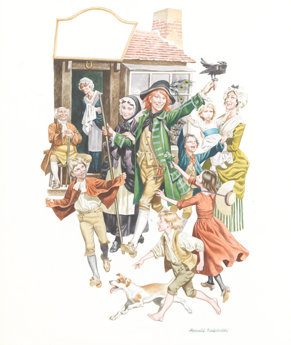 Barnaby Rudge: Welcome Back! (Original) (Signed) by Charles Dickens (Ron Embleton) at The Illustration Art Gallery