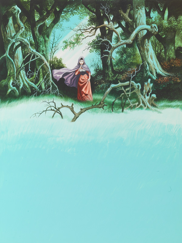 Snow White in the Forest (Original) by Snow White (Ron Embleton) at The Illustration Art Gallery