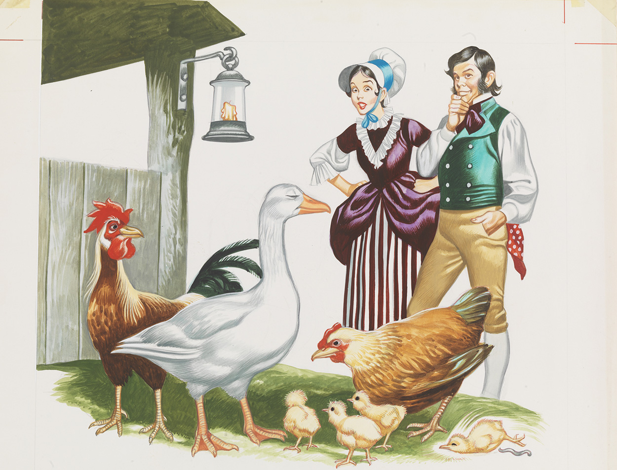 Aesop's Fables - The Goose and Chickens (Original) art by Aesop's Fables (Ron Embleton) at The Illustration Art Gallery