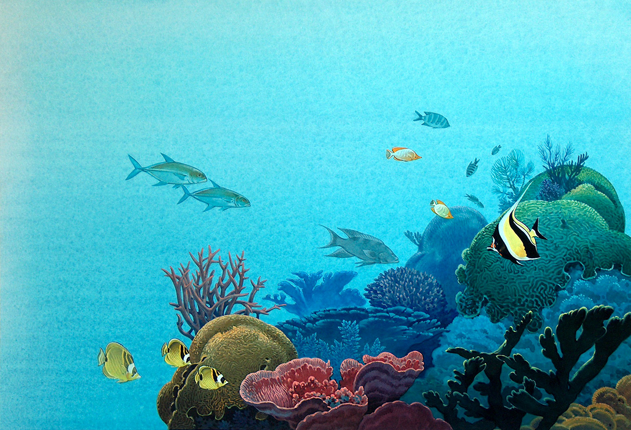 Coral under the Sea (Original) art by John Rignall at The Illustration Art Gallery