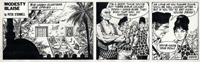 Modesty Blaise daily strip 2202 - The Harem (Original) (Signed)