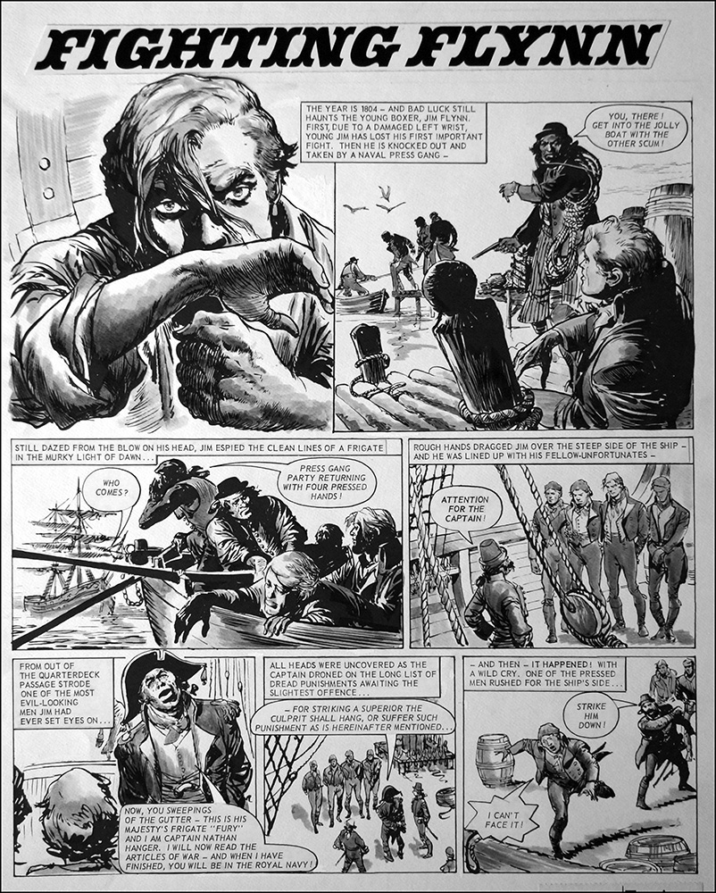 Fighting Flynn - Press Gang (TWO pages) (Prints) art by Carlos Roume Art at The Illustration Art Gallery