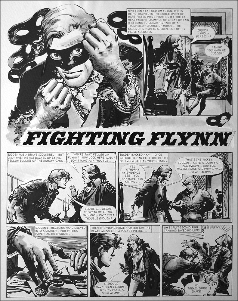 Fighting Flynn - Masked Ball (TWO pages) (Prints) art by Carlos Roume at The Illustration Art Gallery