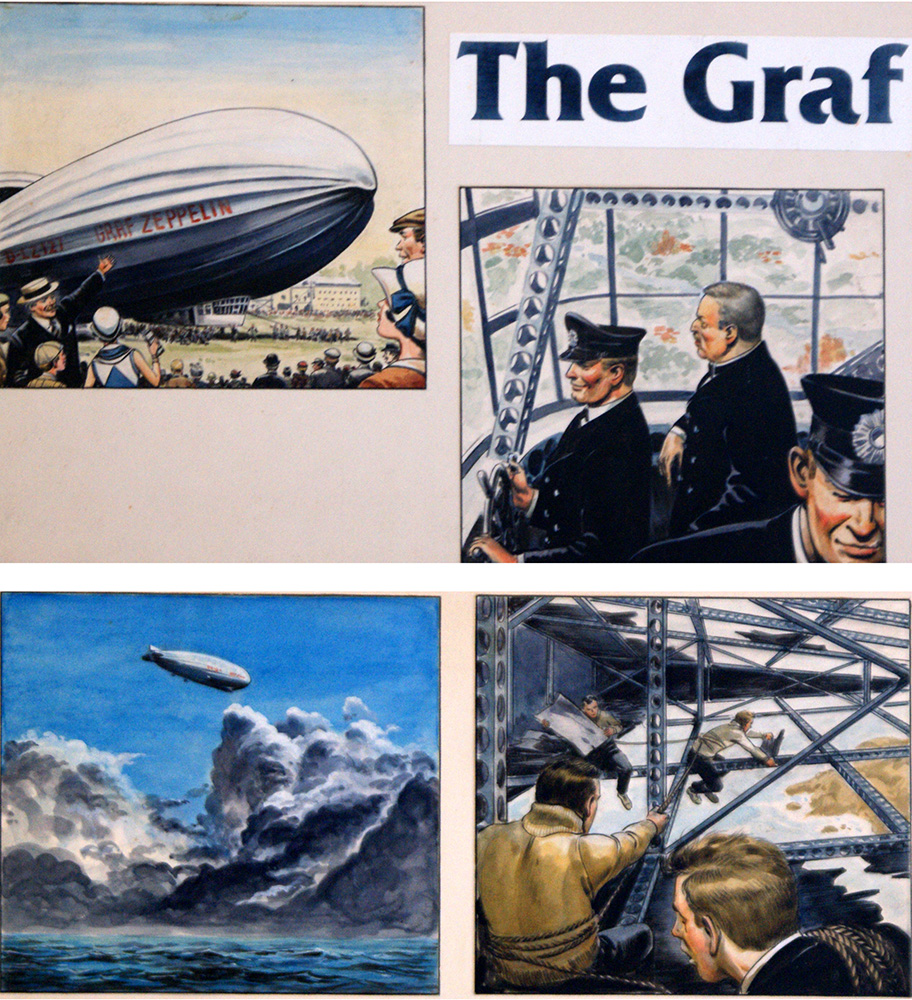 The Graf Zeppelin (TWO boards) (Originals) art by Alberto Salinas Art at The Illustration Art Gallery