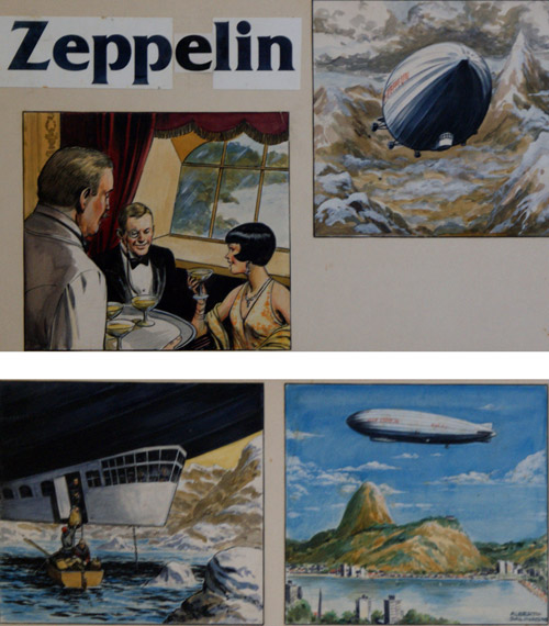 Zeppelin (Original) (Signed) by Alberto Salinas Art at The Illustration Art Gallery