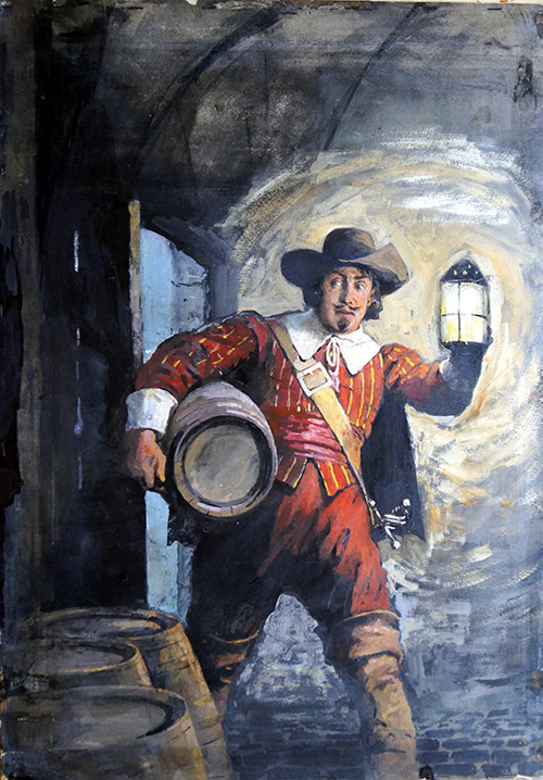 Thriller Picture Library cover #49  'Guy Fawkes' (Original) by Septimus Scott Art at The Illustration Art Gallery