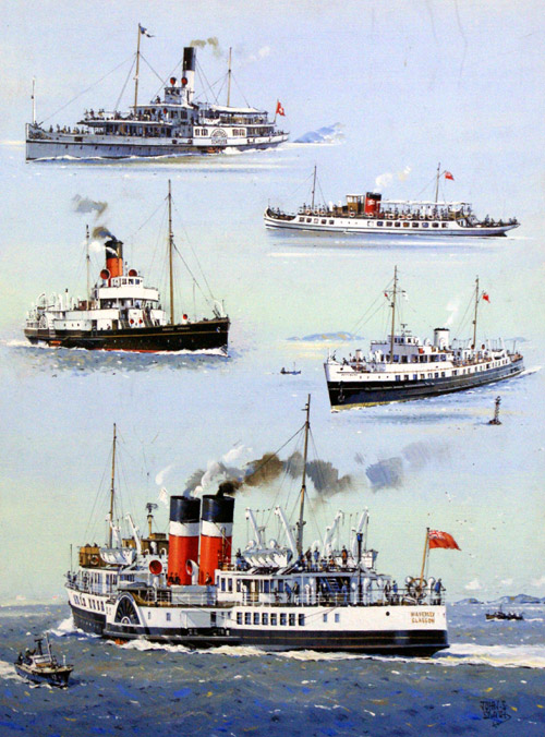 Veteran Steam Ships (Original) (Signed) by John S Smith Art at The Illustration Art Gallery