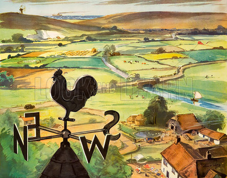 The Clever Weather Cock (Original Macmillan Poster) (Print) by Eileen Soper at The Illustration Art Gallery