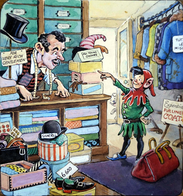 Norman Gnome: Suit You Sir (Original) by Geoff Squire Art at The Illustration Art Gallery