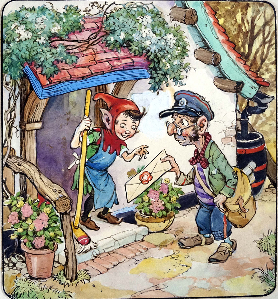 Norman Gnome: Getting The Post (Original) art by Geoff Squire Art at The Illustration Art Gallery
