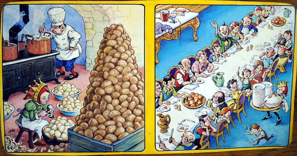 Norman Gnome: Dinner Service (Original) art by Geoff Squire Art at The Illustration Art Gallery