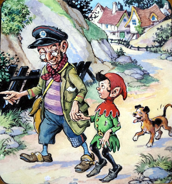 Norman Gnome: On The Path (Original) by Geoff Squire Art at The Illustration Art Gallery
