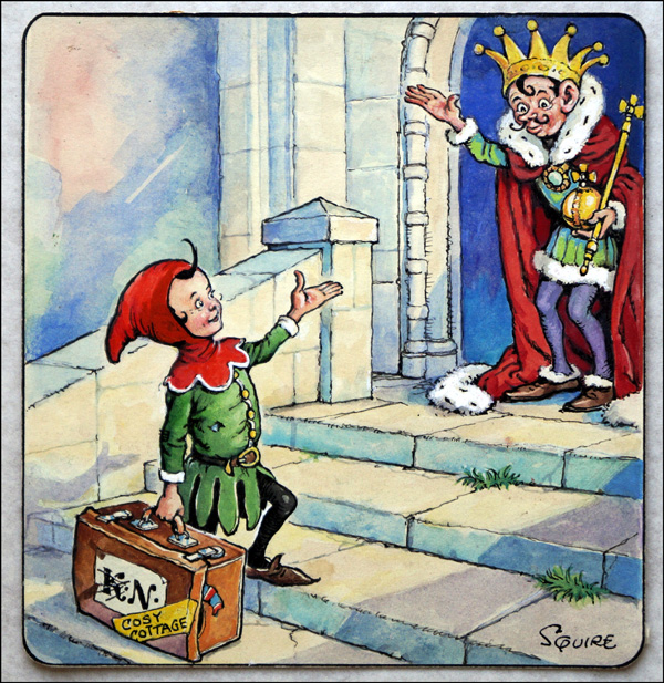 Norman Gnome - Old King New King (Original) (Signed) by Geoff Squire at The Illustration Art Gallery