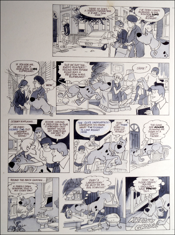 Scooby Doo: Skeleton - Complete Gag (TWO pages) (Originals) by Scooby Doo (Titcombe) at The Illustration Art Gallery