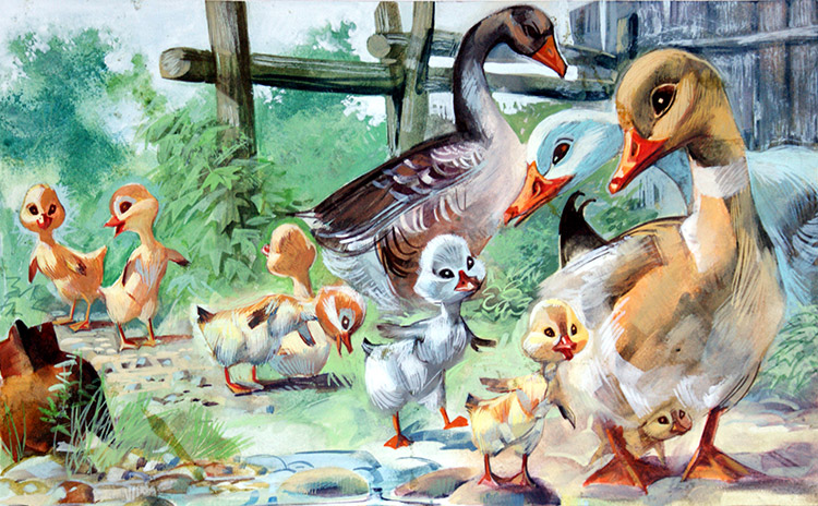 Hans Christian Andersen's The Ugly Duckling 5 (Original) by The Ugly Duckling (Trevisan) at The Illustration Art Gallery