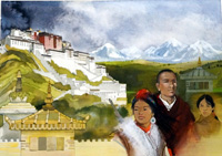 Lama A Novel of Tibet book cover art (Original)
