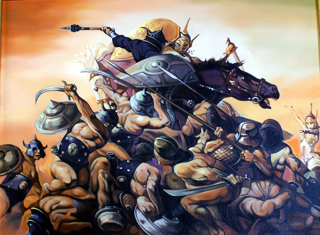 The Battle pulp cover (Original) art by Vet Art at The Illustration Art Gallery